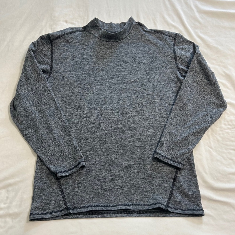 Champion C9 Mens XL Gray Mock Neck Long Sleeve Athletic Training Shirt K9403-9MI